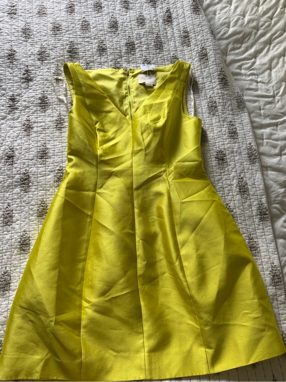kate spade Neon Yellow Fit-and-Flare Dress